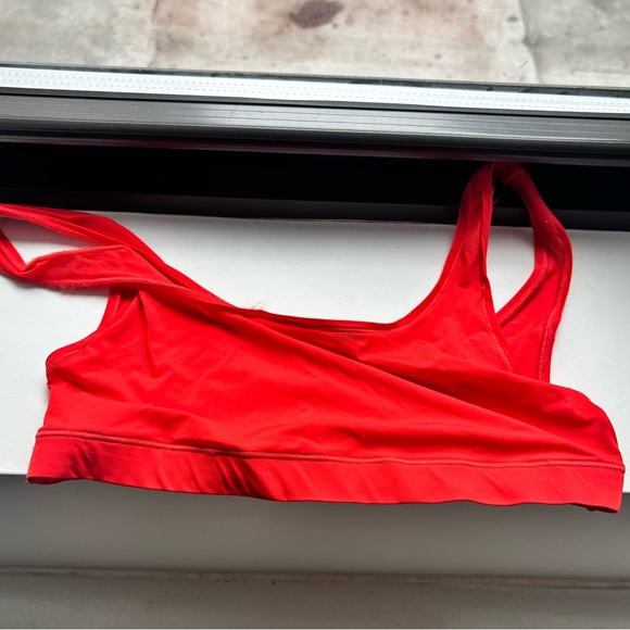 SKIMS Jelly Sheer Scoop-Neck Stretch-Woven Bra in Poppy - Picture 3 of 7